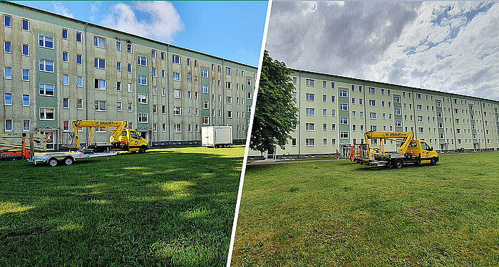 Fassadenreinigung Schwerin: Jetzt kostenfreie Beratung anfordern und Hauswand reinigen lassen.