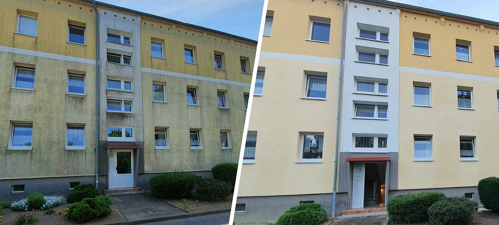 Fassadenreinigung Güstrow: Jetzt Angebot einholen und Hauswand reinigen lassen.